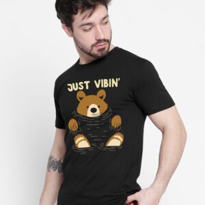 Maffiacaso Just Vibin Half Sleeve T-Shirt for Men