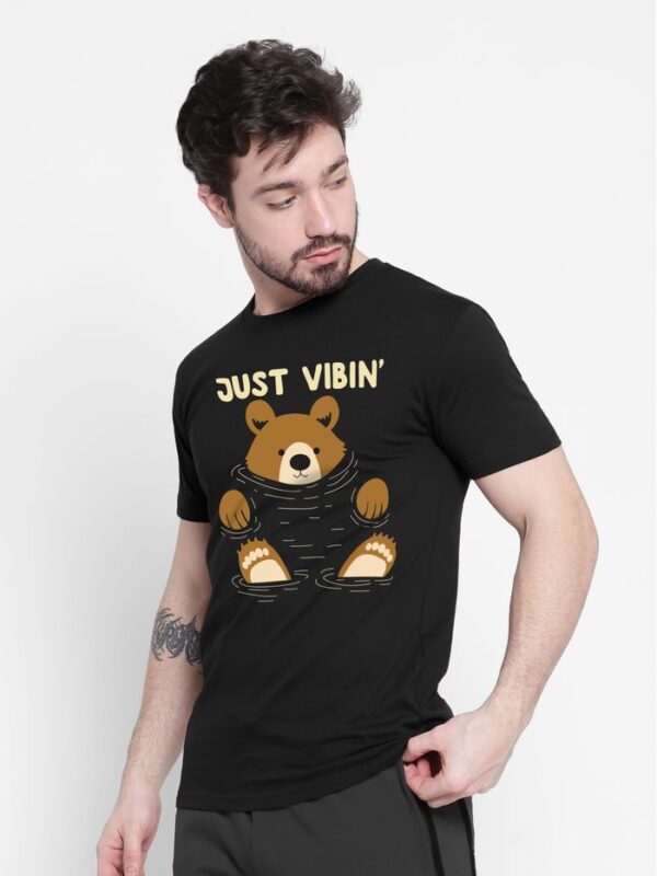 Maffiacaso Just Vibin Half Sleeve T-Shirt for Men