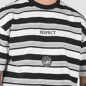 Maffiacaso Black Striped Knitted T-Shirt