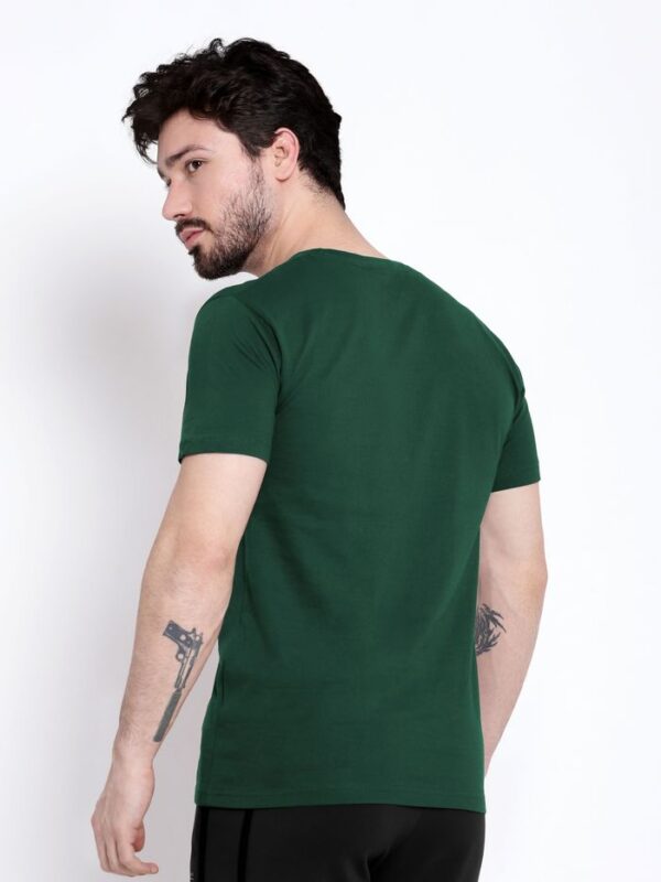 Maffiacaso Bottle Green Plain T-Shirt 2.0 - Image 2